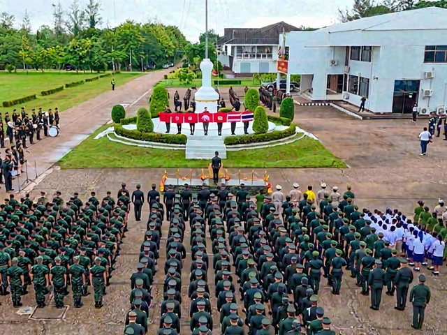 มณฑลทหารบก 210 นครพนมจัดรำลึกธงชาติ 108 ปี เสริมรักชาติ